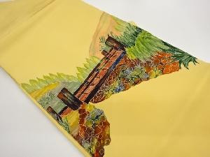 塩瀬山並に橋模様名古屋帯